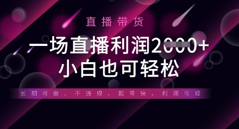 半无人直播带货，一场利润数张，适合所有平台玩法，小白也可轻松-酷知号 - 创业者的知识服务平台